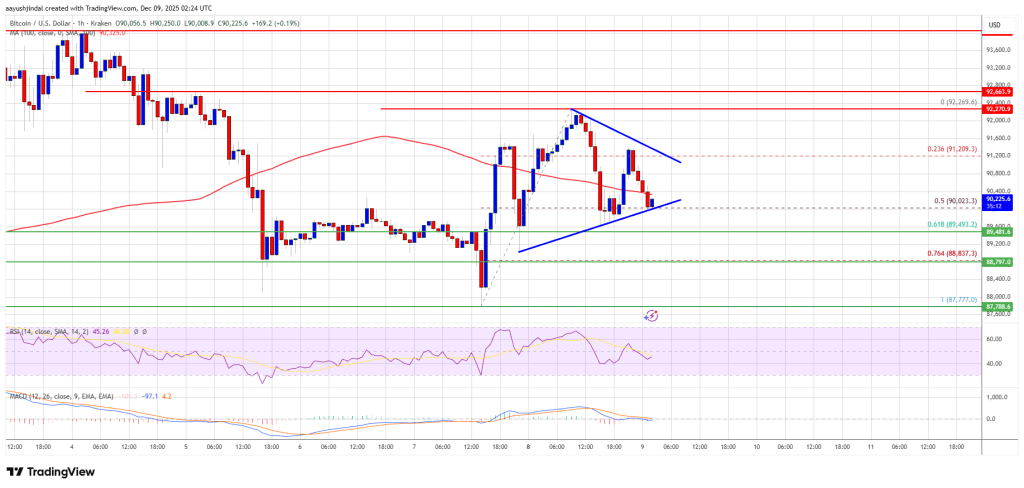 Bitcoin Price Stumbles at $92K: Are Bears Gaining the Upper Hand?