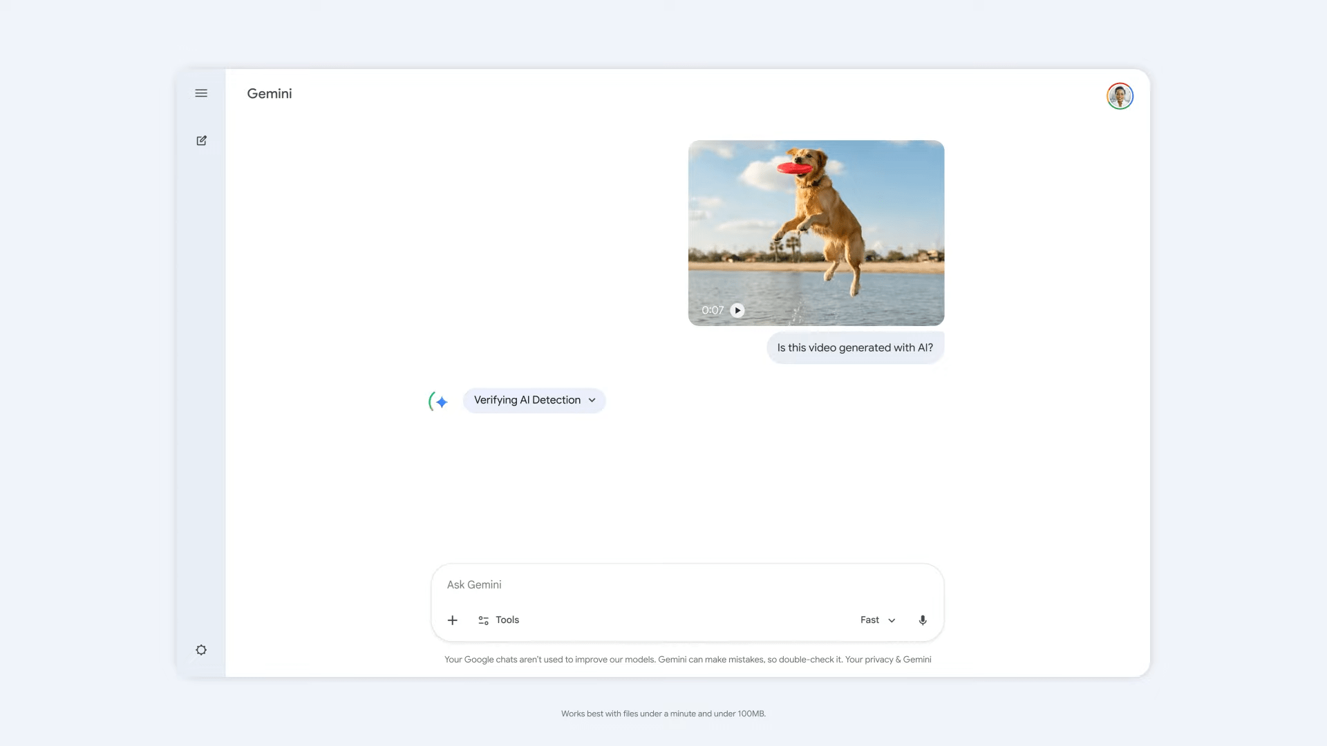 Google’s Gemini app can check videos to see if they were made with Google AI