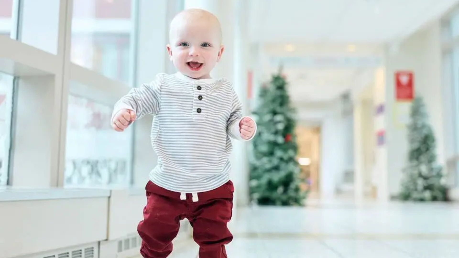 Home for Christmas: Baby treated with world-first CRISPR therapy takes first steps