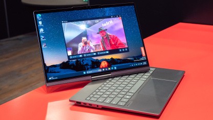 Auto-Twist-Thinkbook im Hands-on: Lenovos Laptop schaut einen immer an