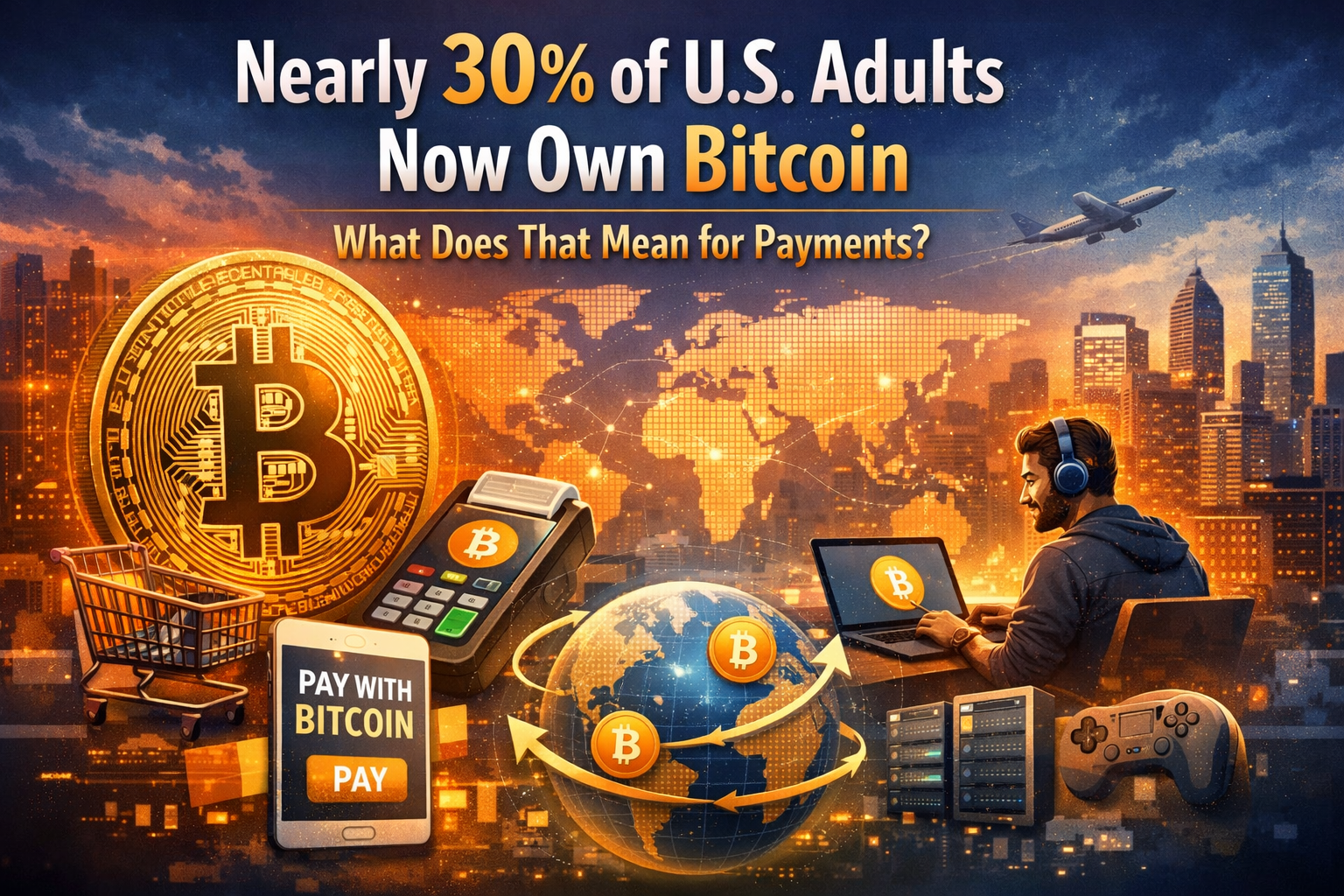 Bitcoin is now owned by nearly 30% of U.S. adults. What does that mean for payments?