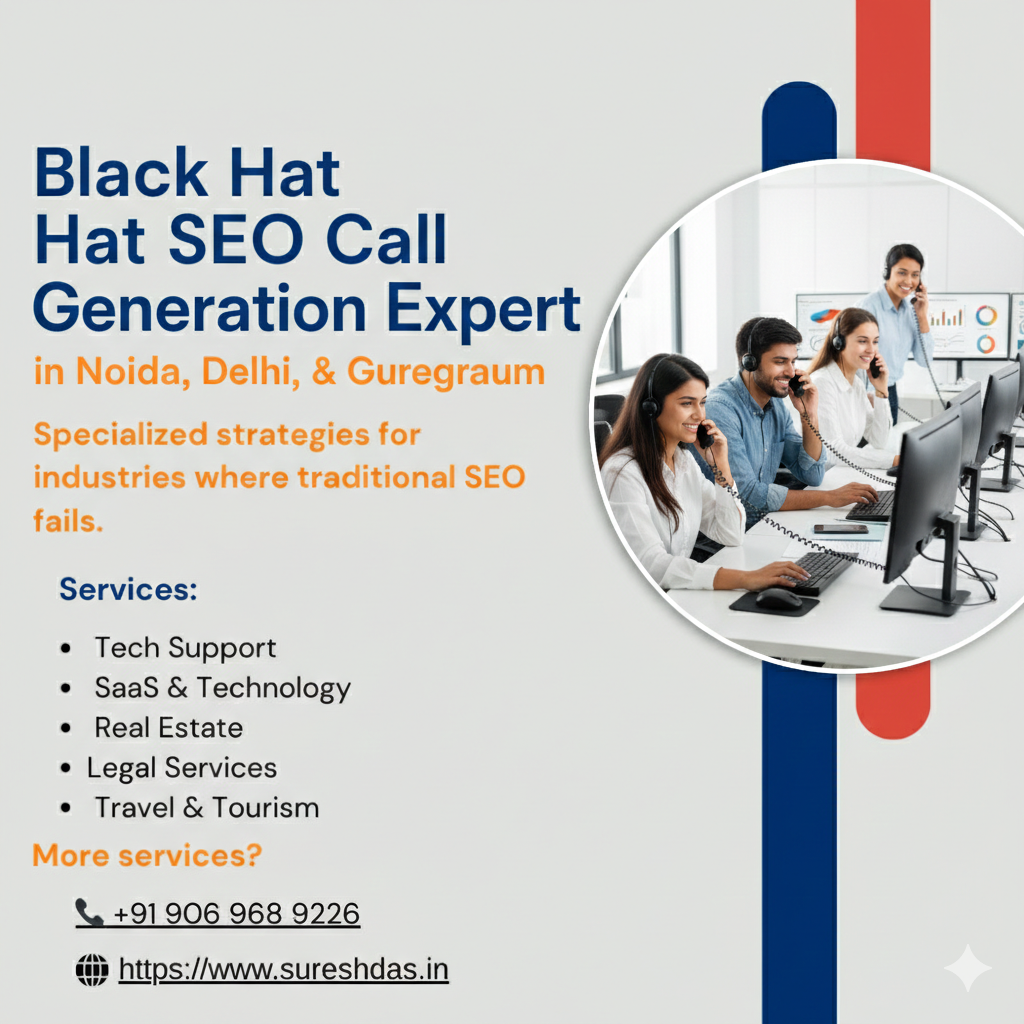 Black Hat SEO Call Generation Expert in Noida, Delhi, & Gurugram for Fast Google Rankings