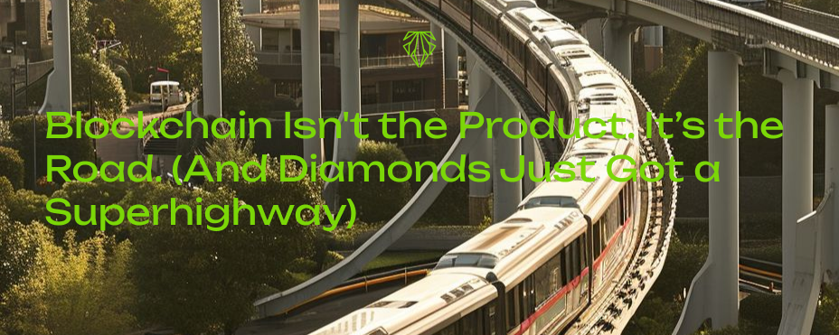 Blockchain Isn’t the Product. It’s the Road. (And Diamonds Just Got a Superhighway).