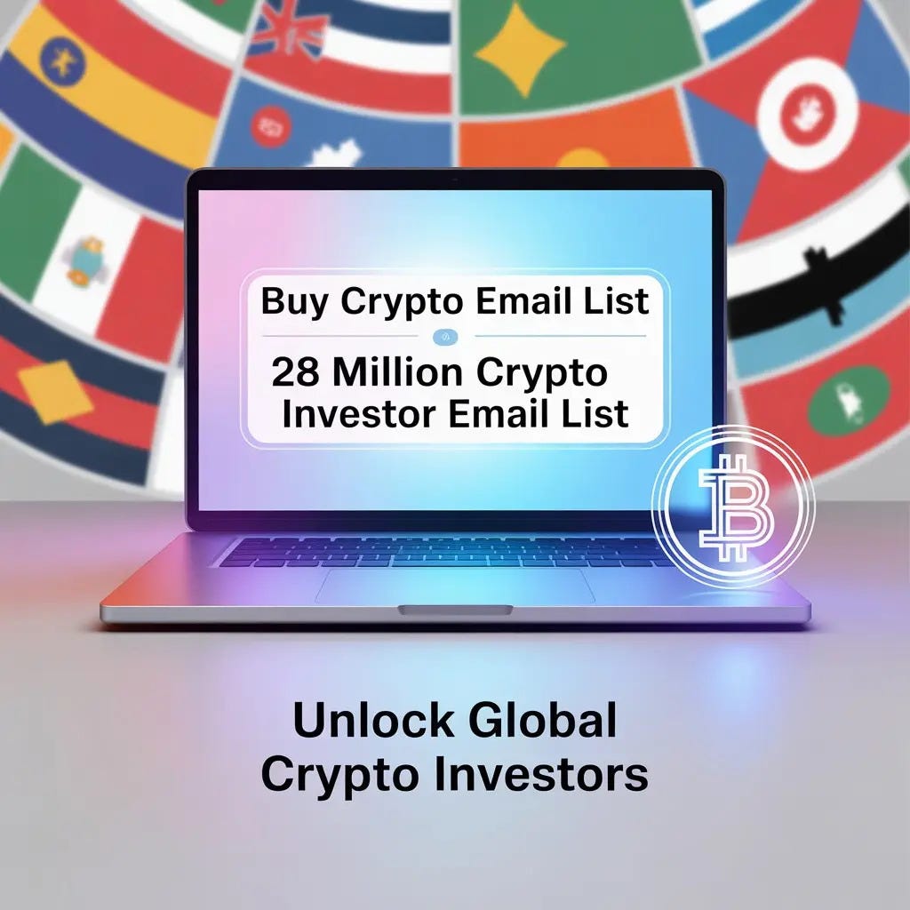 Buy Crypto Email List — 28 Million Crypto Investor Email List