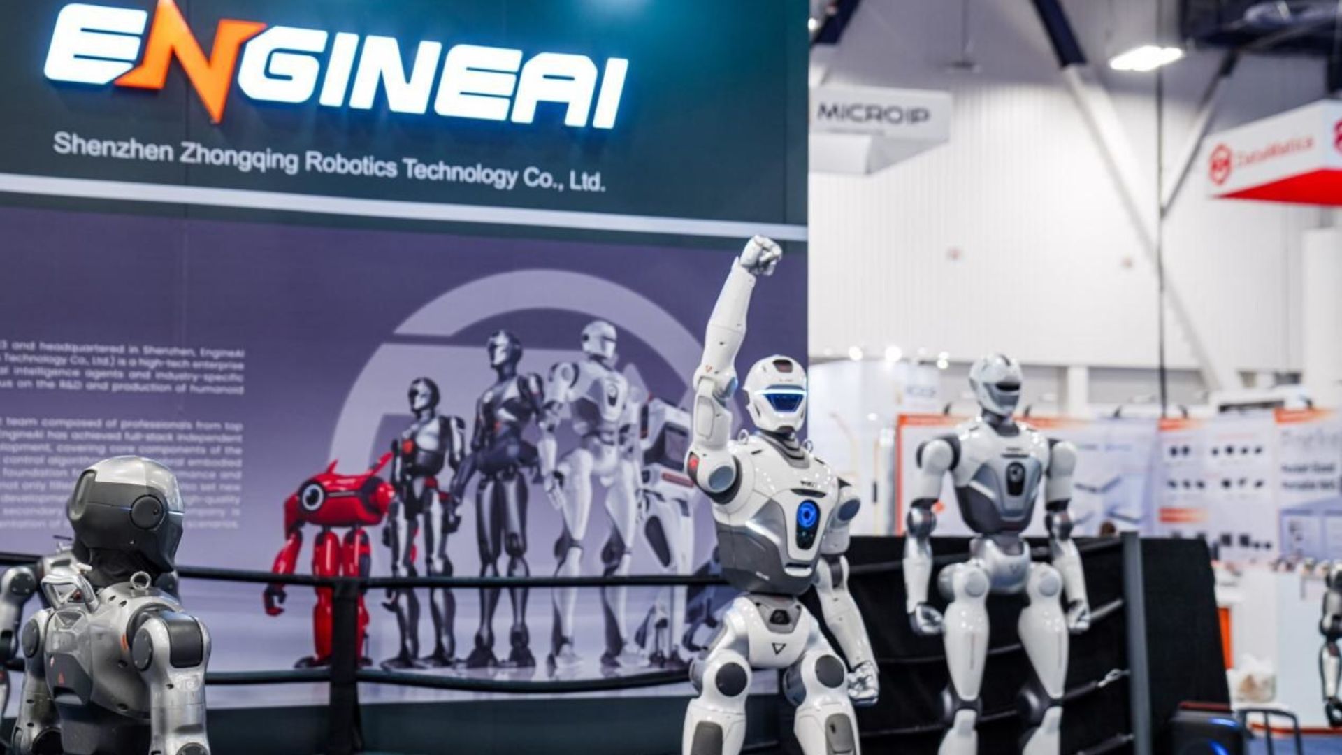 CEO-kicking, combat-ready humanoid robots from EngineAI makes powerful debut at CES 2026