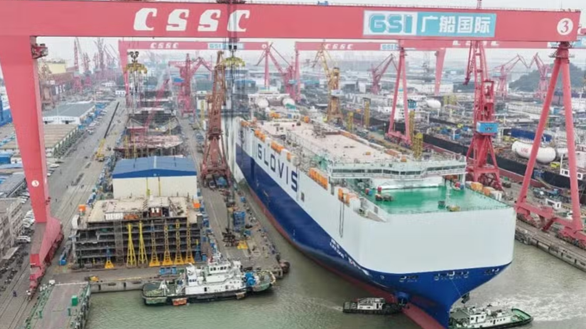 China launches world’s largest car carrier with room for 10,800 cars