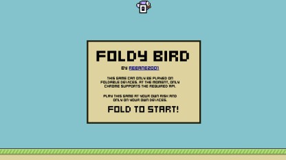 Foldy Bird: Faltbare Smartphones werden zum Flappy-Bird-Controller