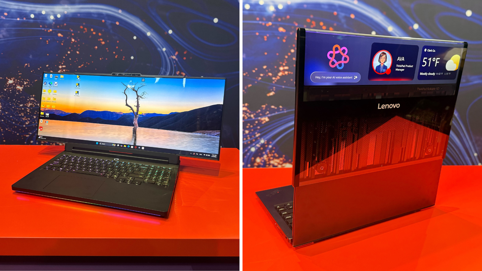 Hands on at CES 2026: Lenovo debuts two new rollable concept laptops, including one that grows wider