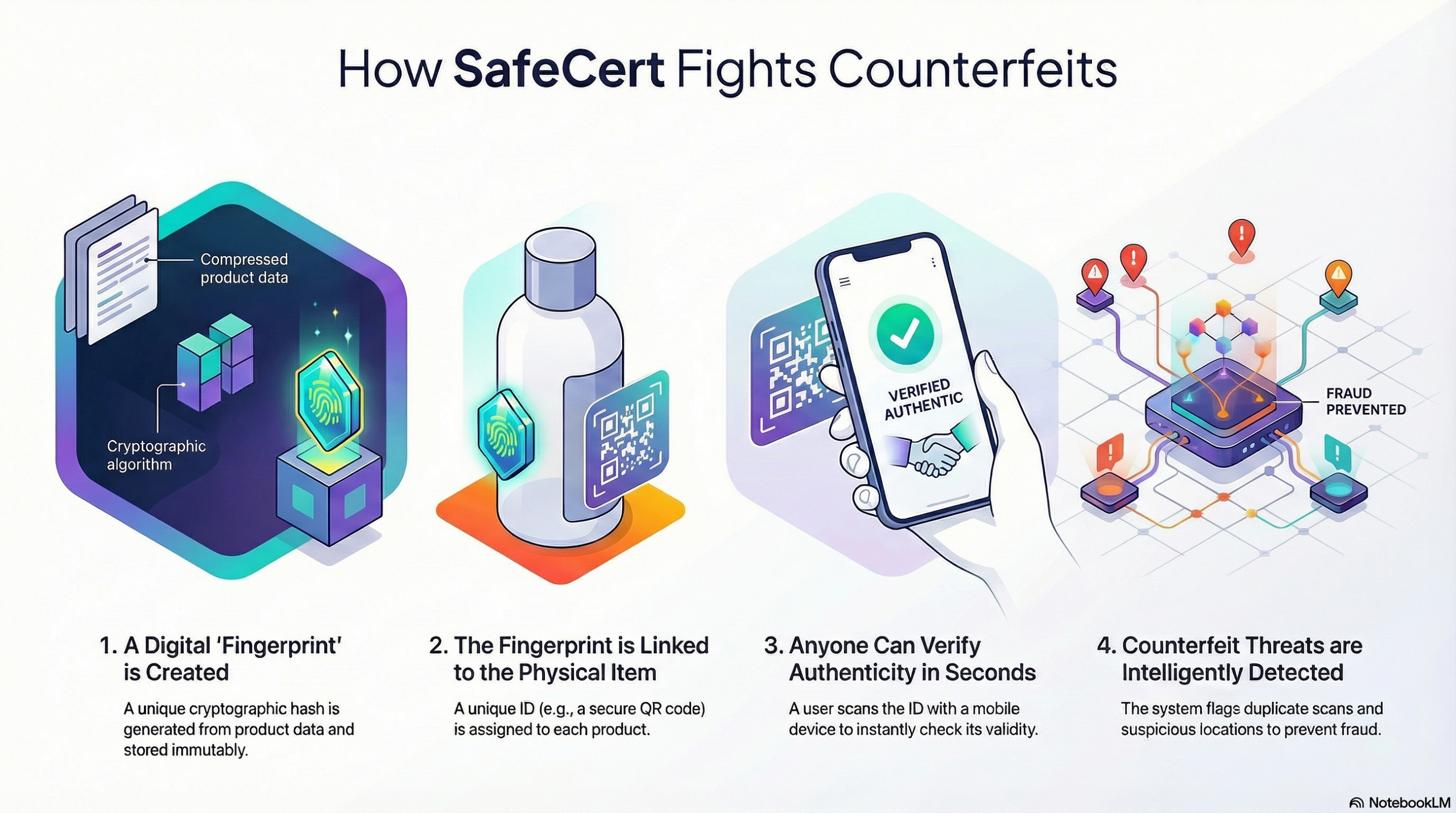How SafeCert Works: A Cryptographically-Secure Verification System for Medicines and Certificates