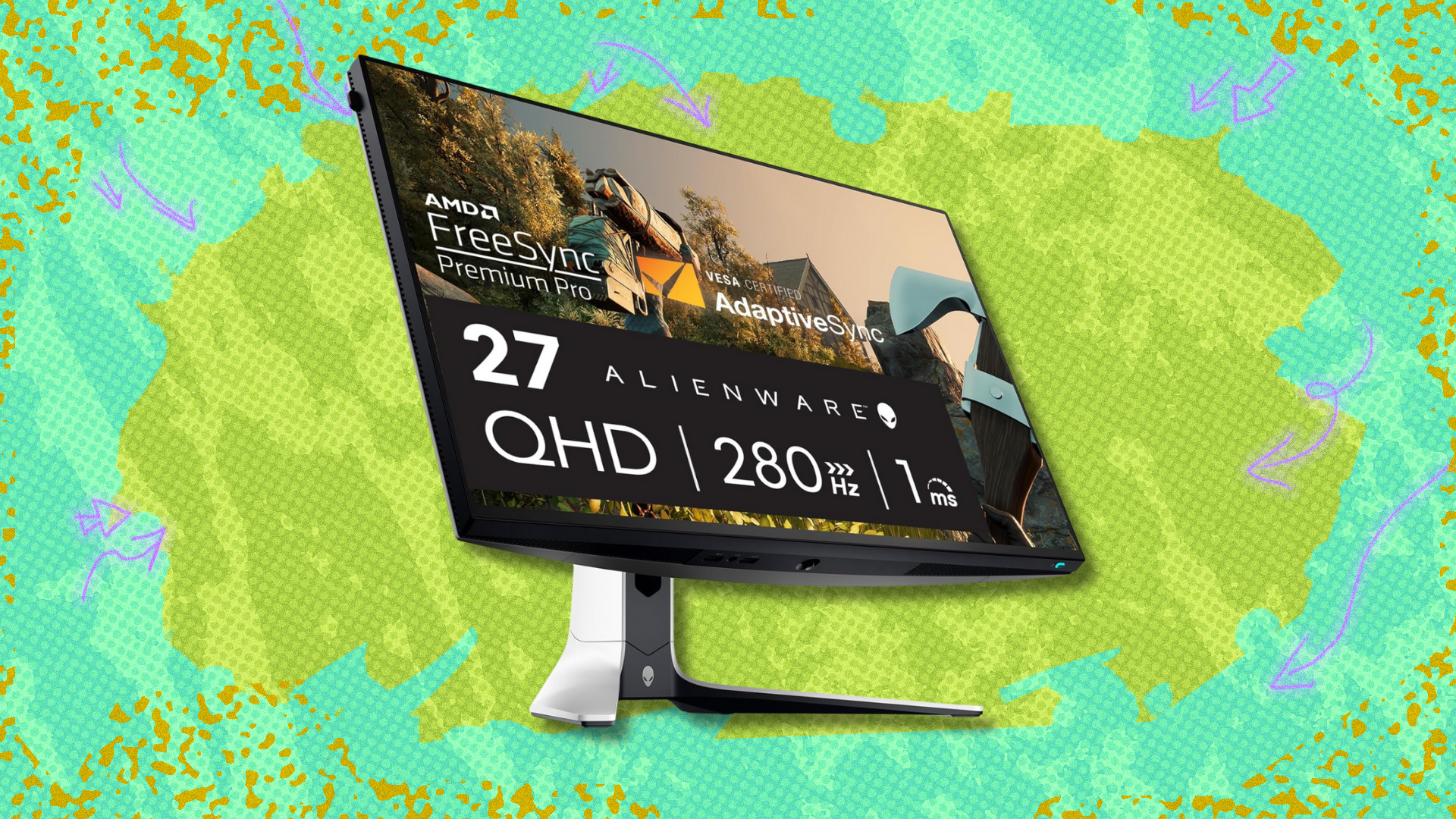 Immerse yourself in your favorite games with the 27-inch Alienware gaming monitor at its lowest price