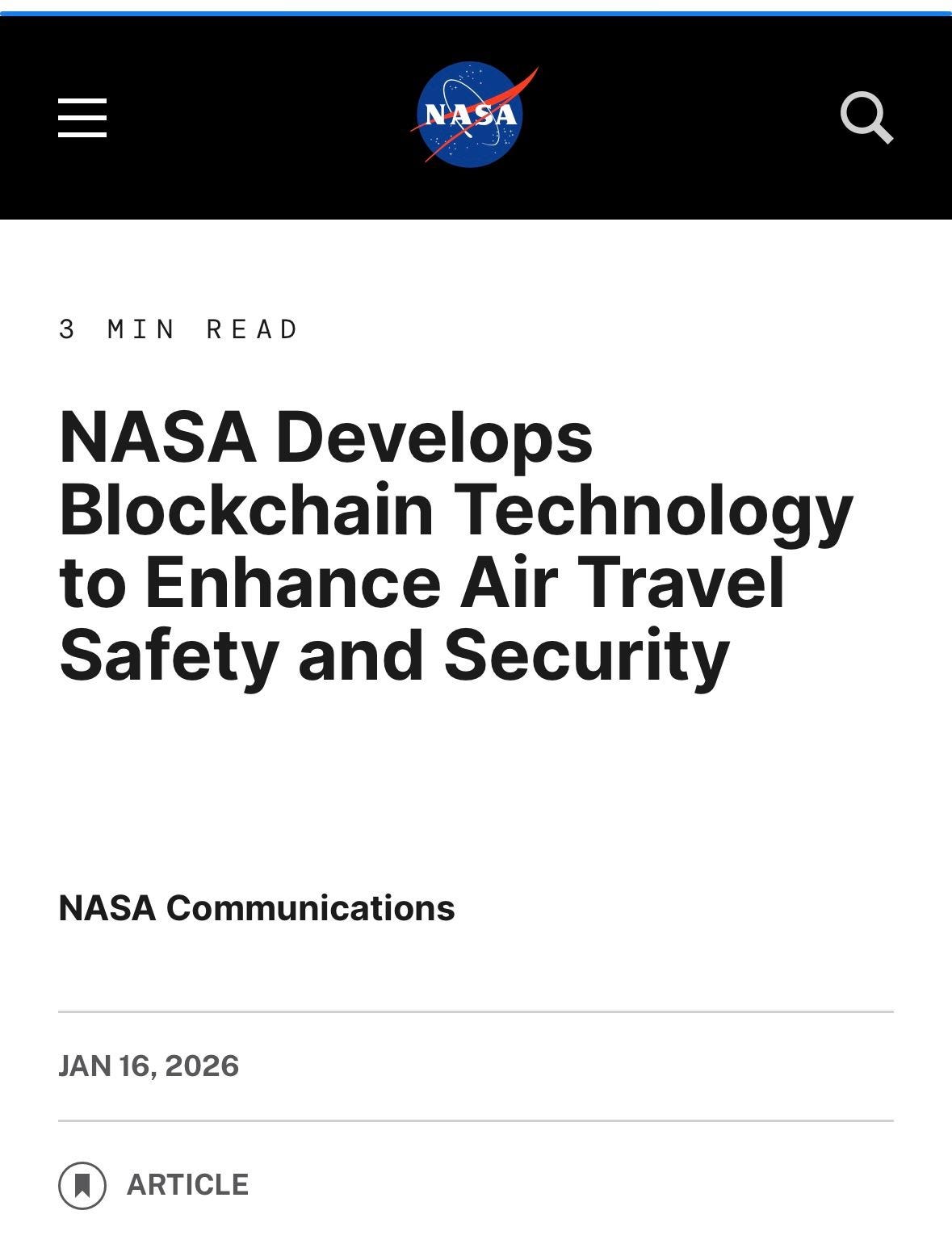NASA Deploys Blockchain to Secure and Safeguard Aviation Data