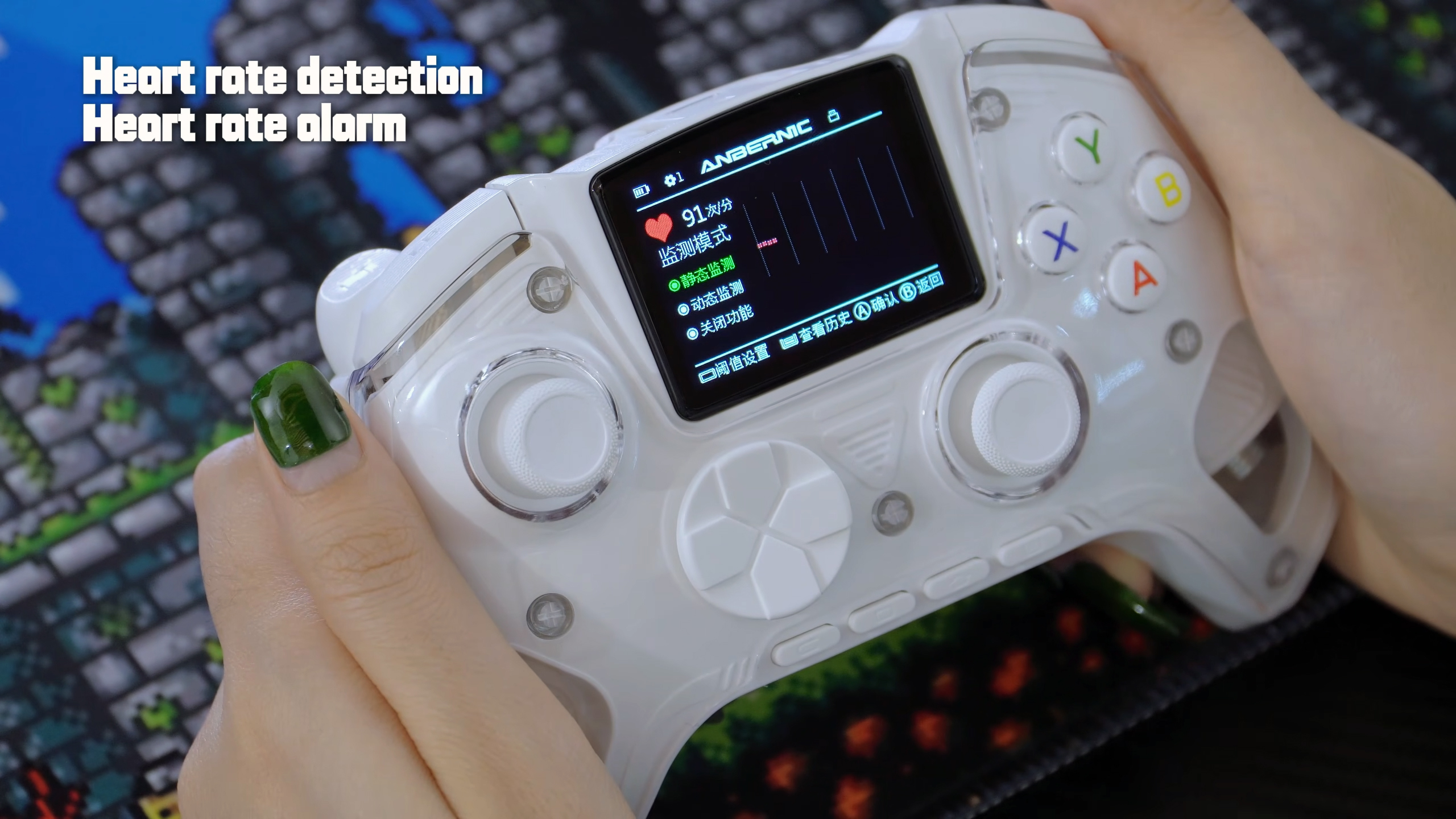 Retro handheld maker Anbernic has a new gamepad with a screen and heart rate sensor