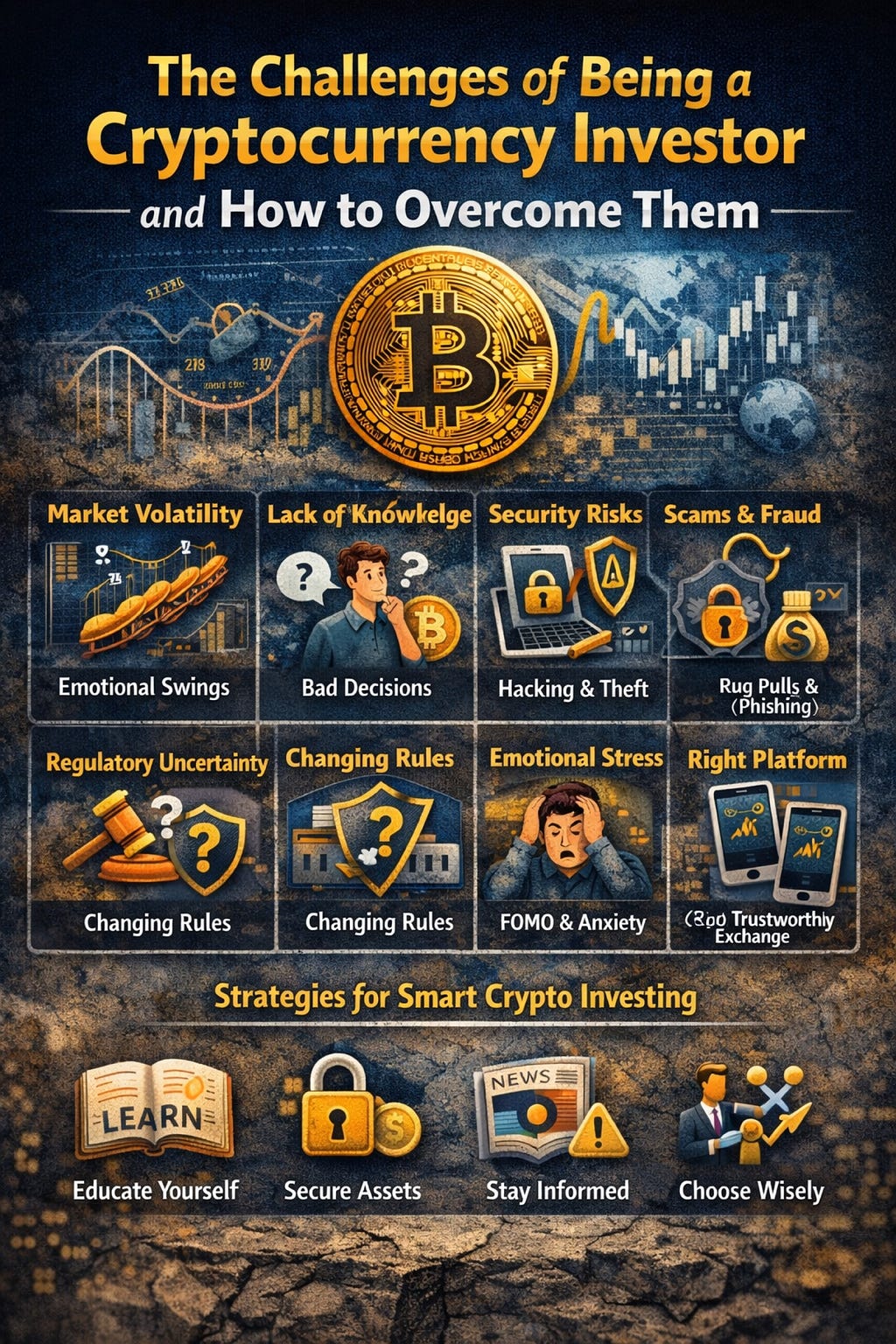 The Difficulties and Challenges of Being a Cryptocurrency Investor — and How to Overcome Them