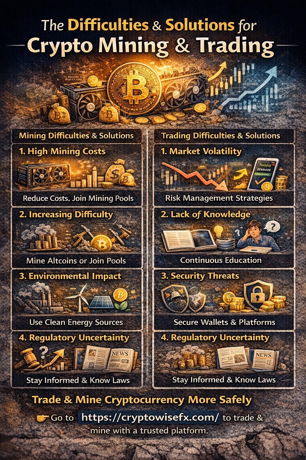 The Difficulties of Cryptocurrency Mining and Trading — and Practical Solutions