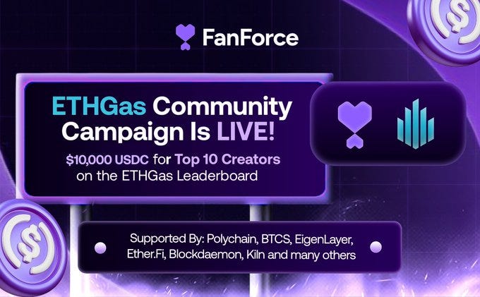 The FanForce x EthGas InfiFi Era