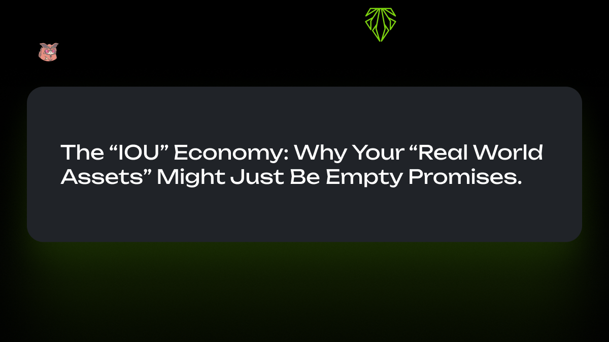 The “IOU” Economy: Why Your “Real World Assets” Might Just Be Empty Promises.
