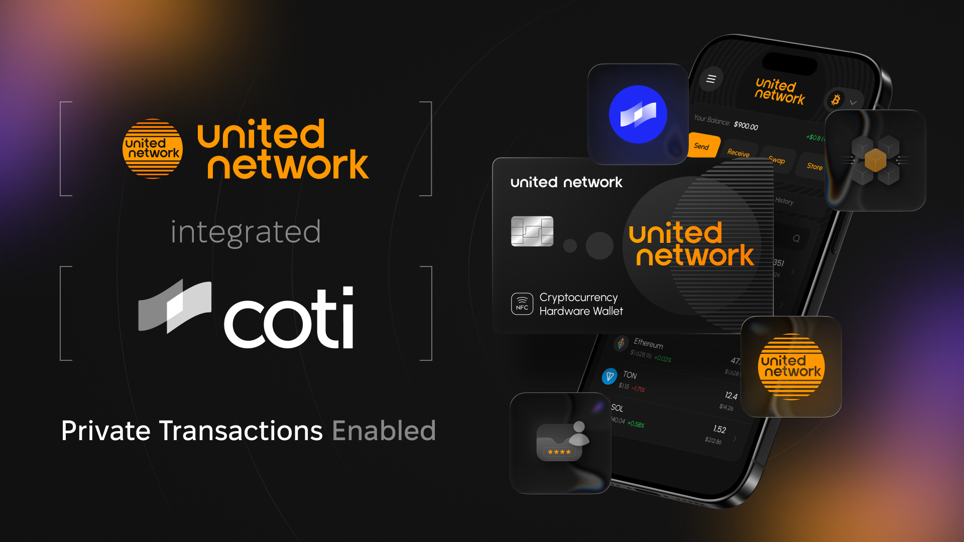 United Network Integrates COTI to Enable Private Transactions