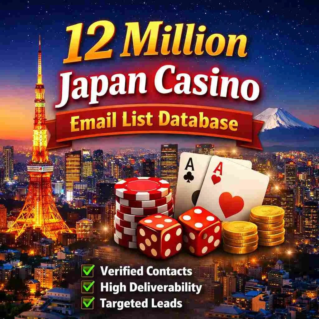 12 Million Japan casino Email List Database