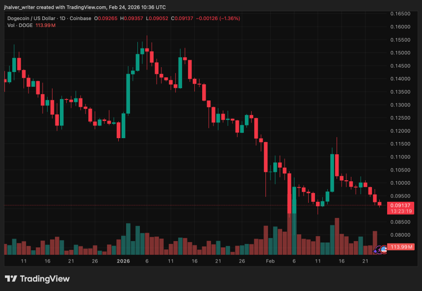 Dogecoin (DOGE) Faces 50-Day EMA Test as Traders Watch for Reversal or Deeper Pullback