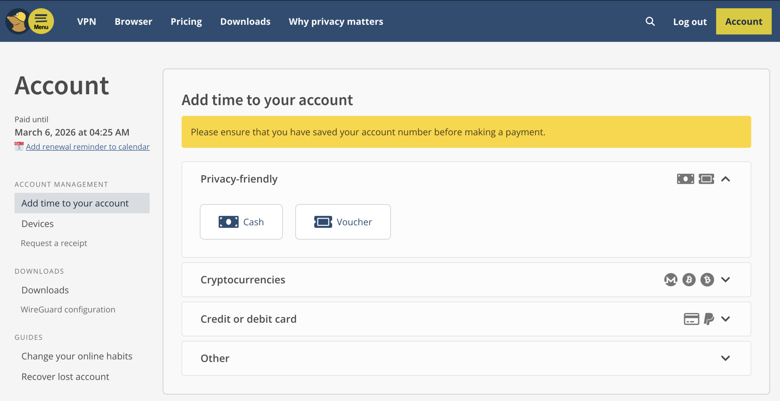 How to cancel Mullvad VPN