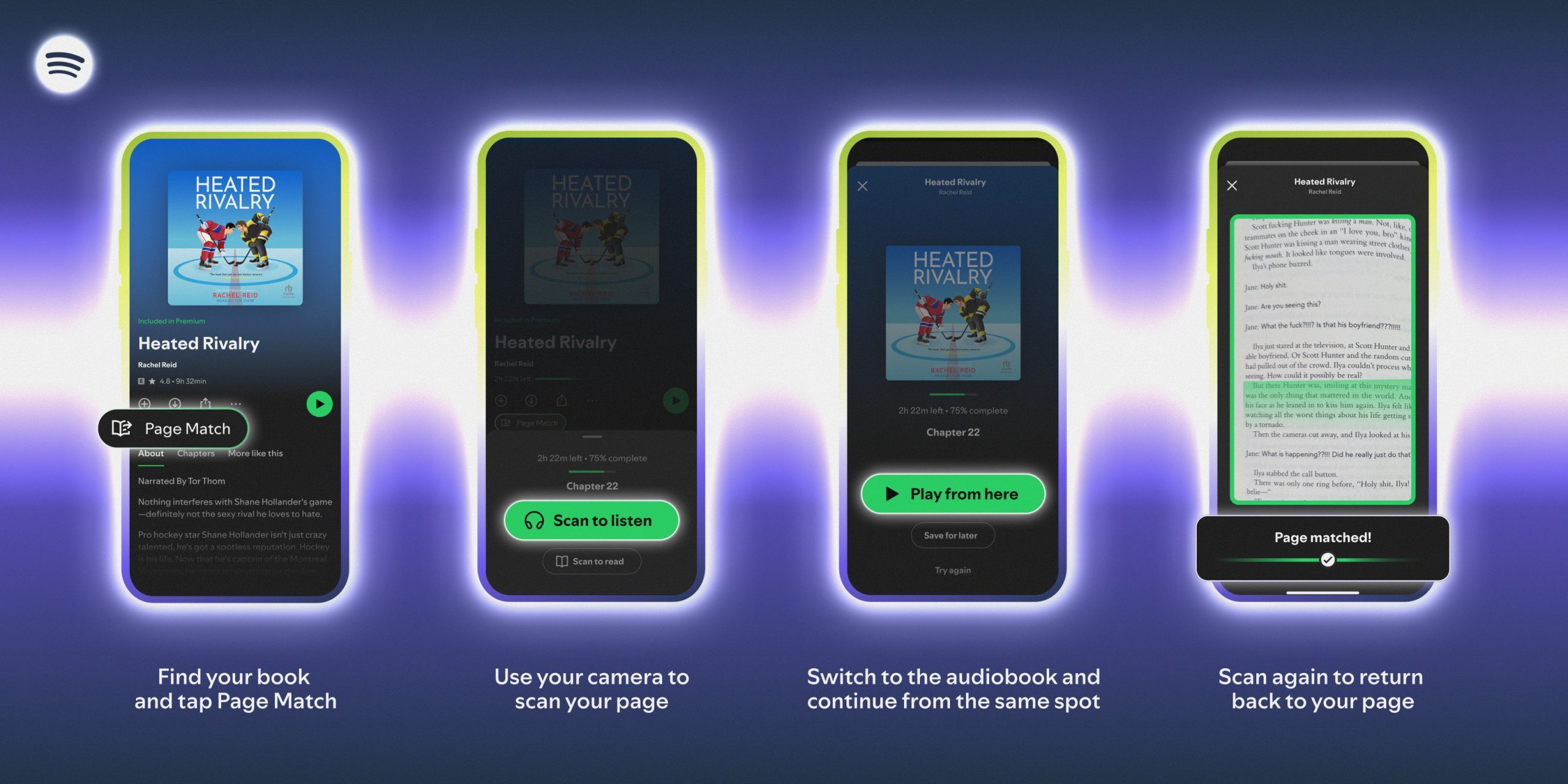 How to use Spotifys Page Match feature while reading