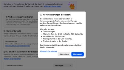 Internetbrowser: KI-Schalter in Firefox 148 veröffentlicht