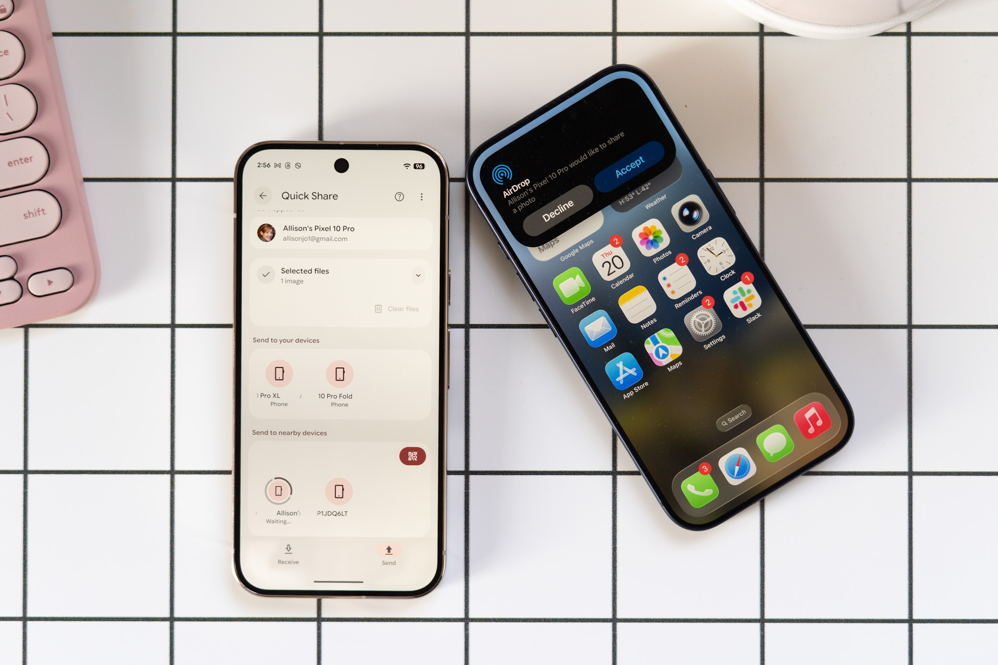 Now Pixel 9 phones can transfer files with AirDrop, too