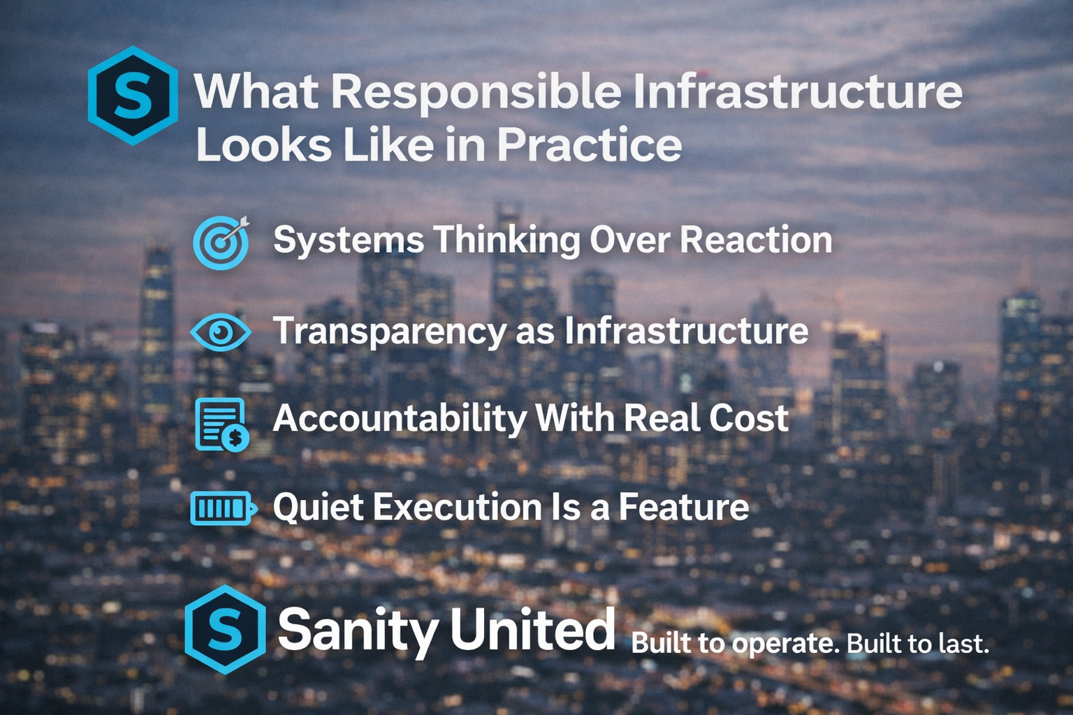 SanityUnited: What Responsible Infrastructure Looks Like in Practice