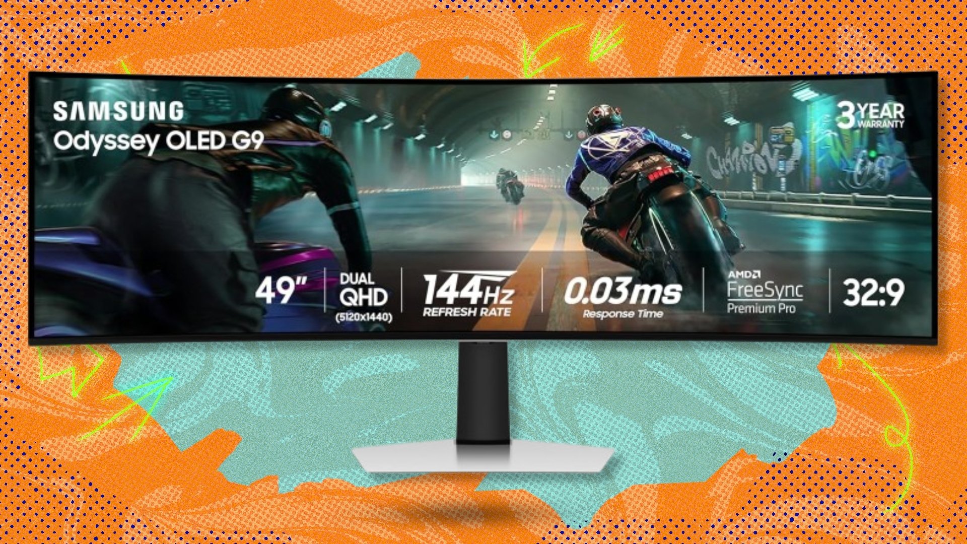 The 49-inch OLED Samsung Odyssey G9 gaming monitor has never been cheaper on Amazon — now $500 off