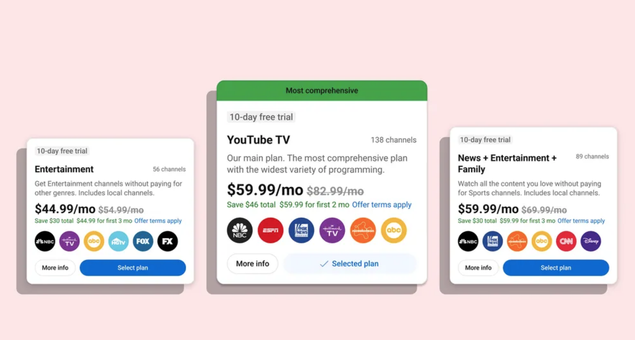 YouTube TV launches curated subscription packages this week