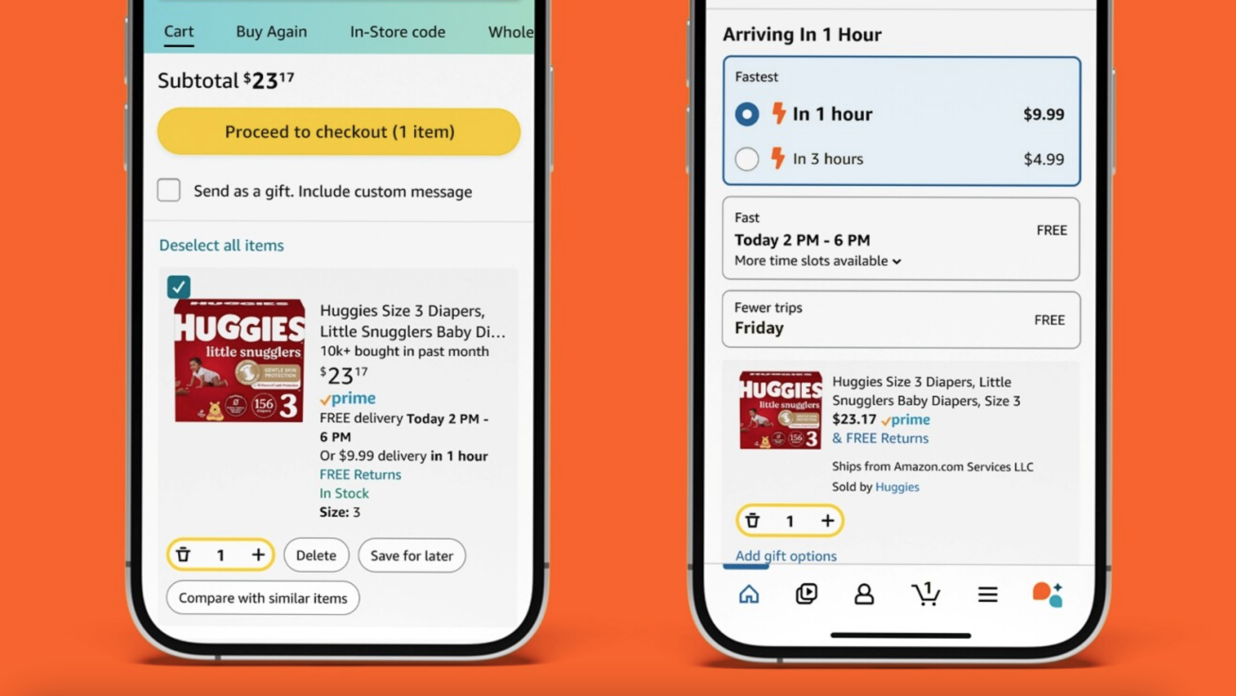 Amazon launches one- and three-hour delivery options in the US