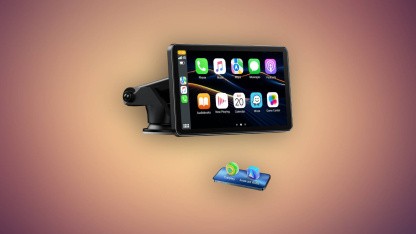 Anzeige: Carplay-Display mit Android Auto für 46,80 Euro bei Amazon