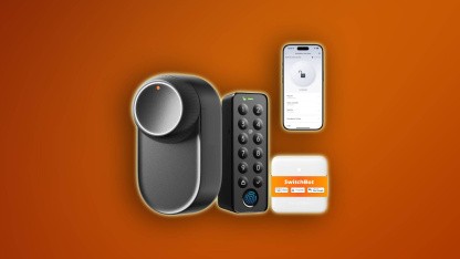 Anzeige: Smartes Türschloss mit Fingerabdruck und Code im Angebot