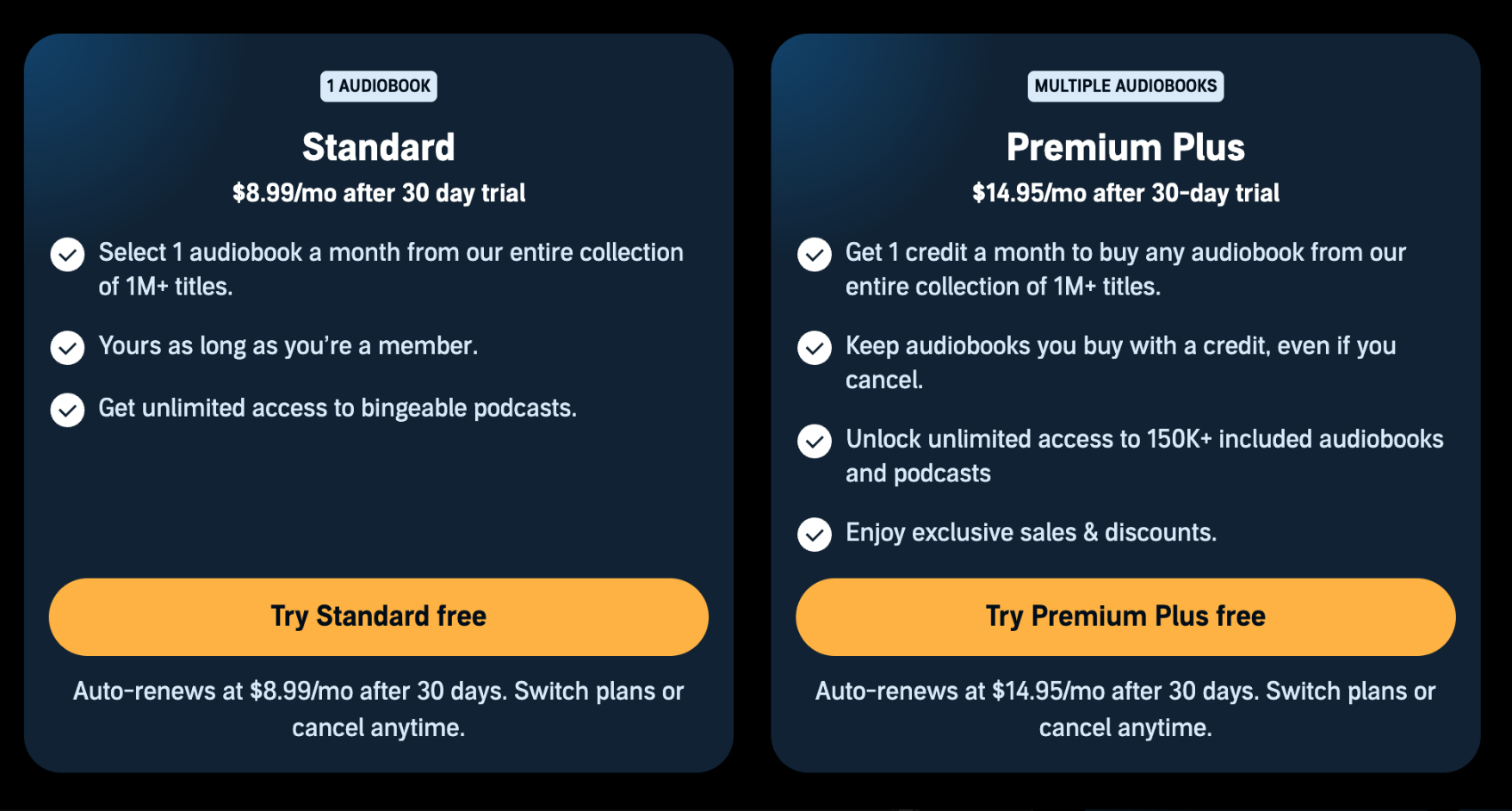 Audible’s new plan is $9 a month and still includes an audiobook