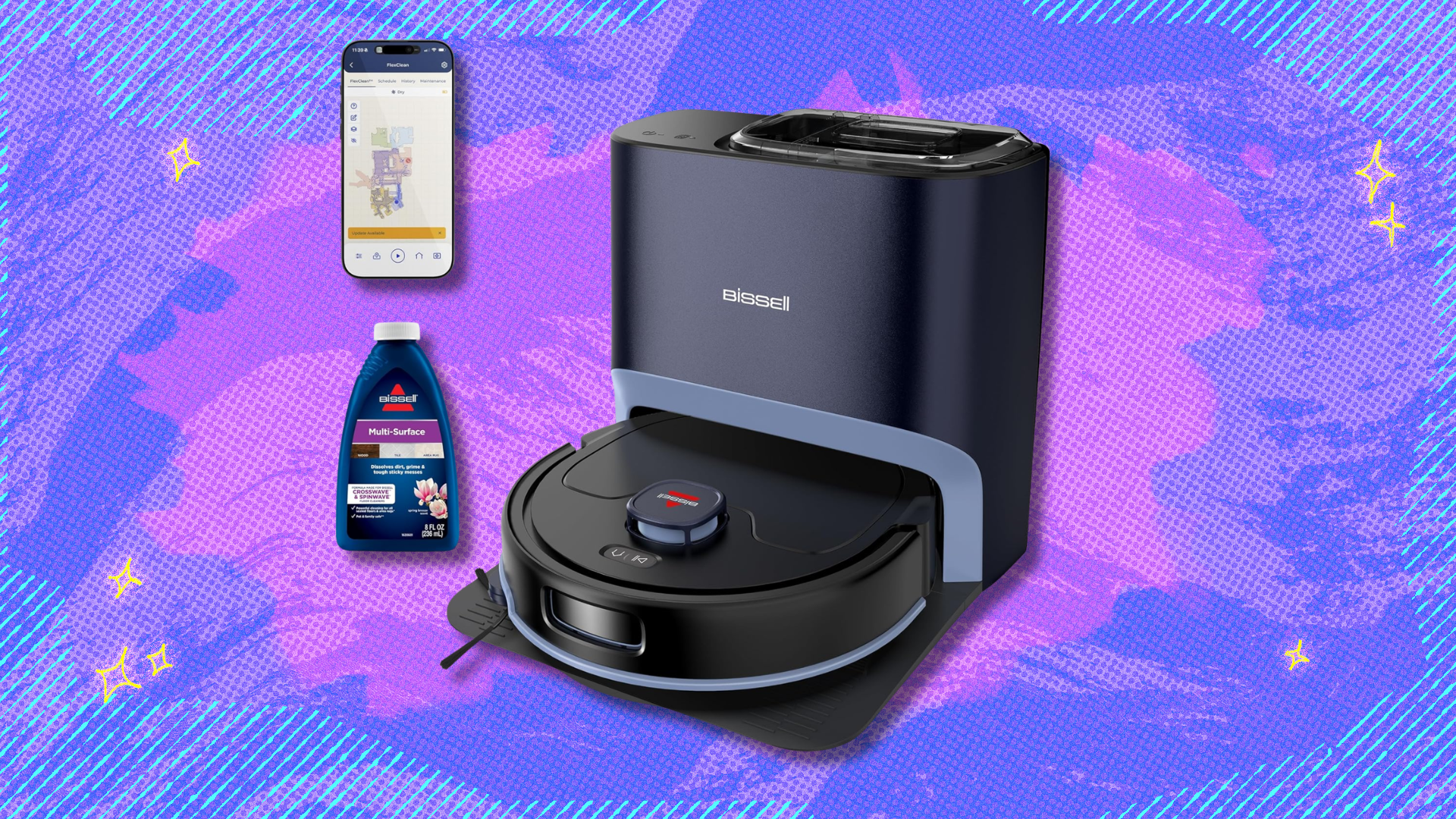 Clean up after your pets with $100 off the Bissell FlexClean FurForce Robot Vacuum and Mop