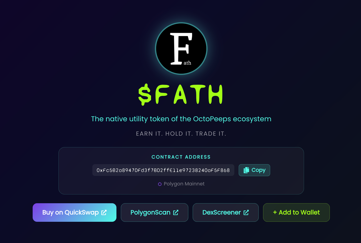 $FATH is now live on QuickSwap!
