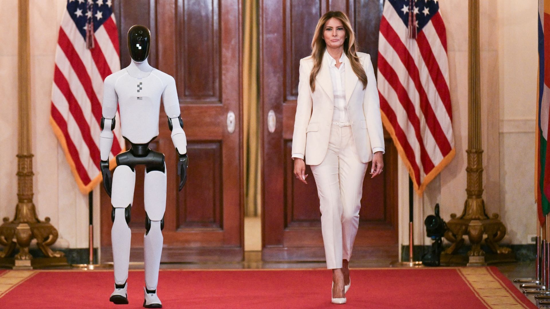 ‘First American-made humanoid’ robot arrives with Melania Trump at White House AI summit