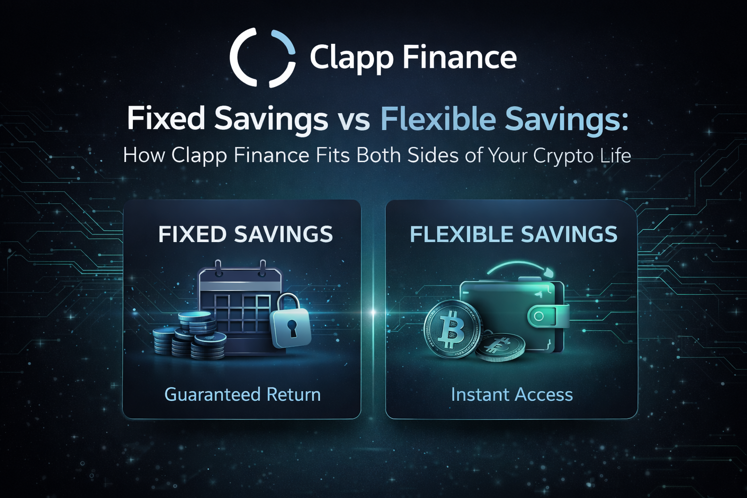 Fixed Savings vs Flexible Savings: How Clapp Finance Fits Both Sides of Your Crypto Life