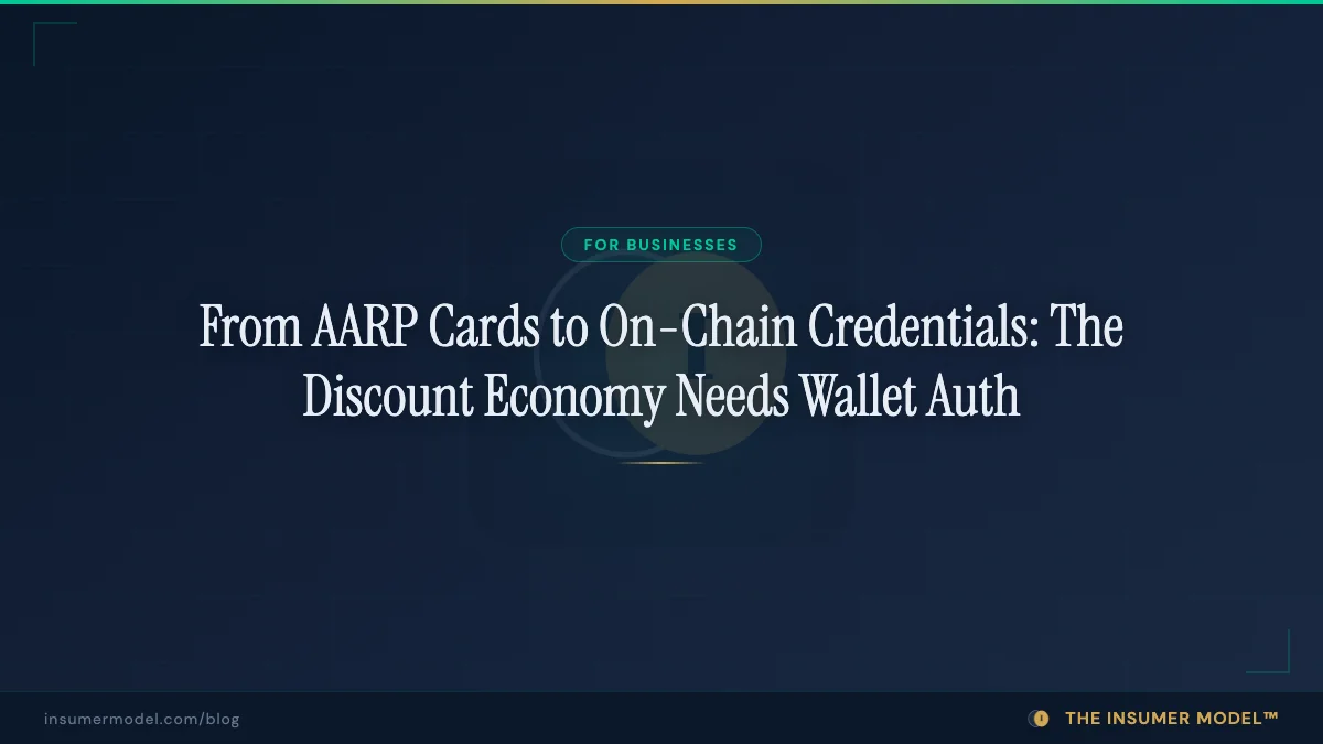 From AARP Cards to On-Chain Credentials: The Discount Economy Needs Wallet Auth