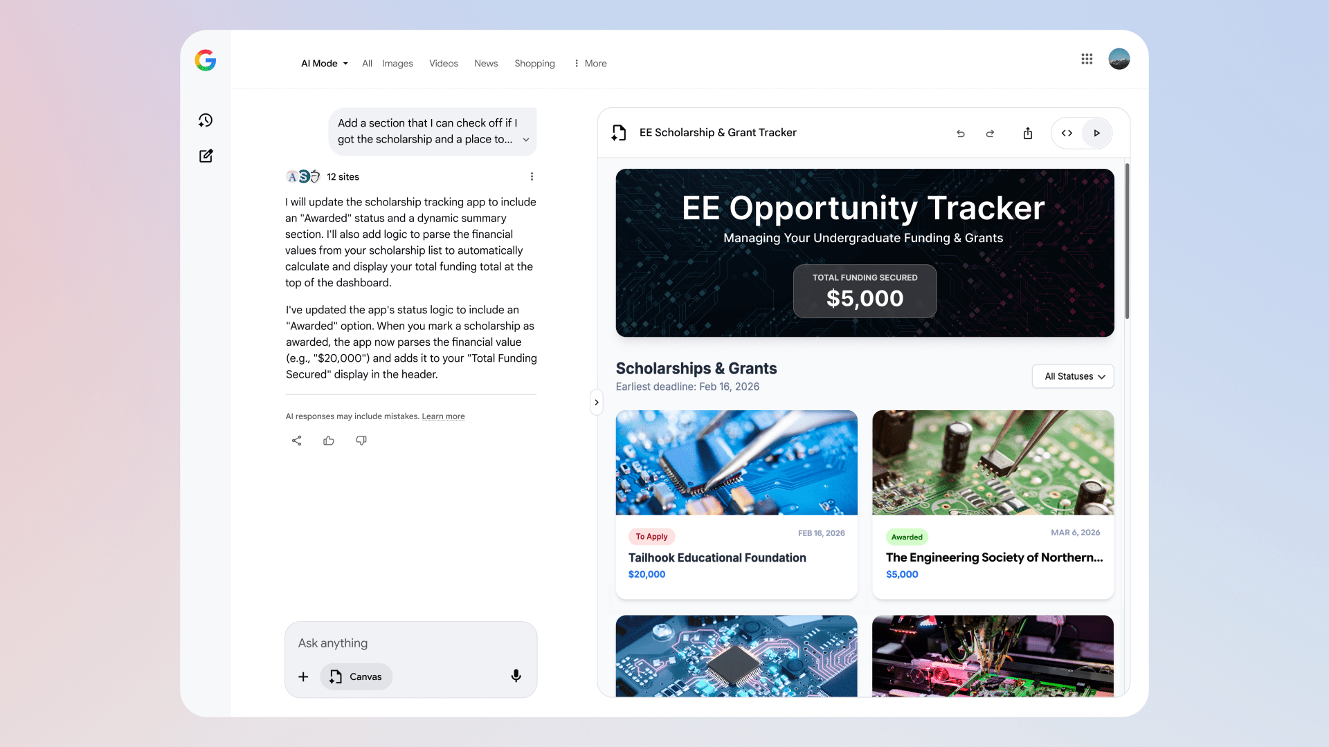 Google’s AI-powered workspace is now available to more users in Search