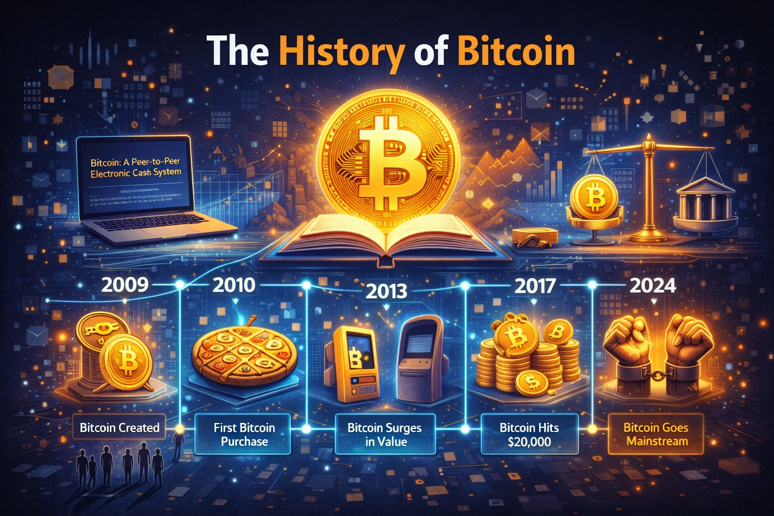 HISTORY OF BITCOIN
The story of Bitcoin began in 2008 when the mysterious developer Satoshi…