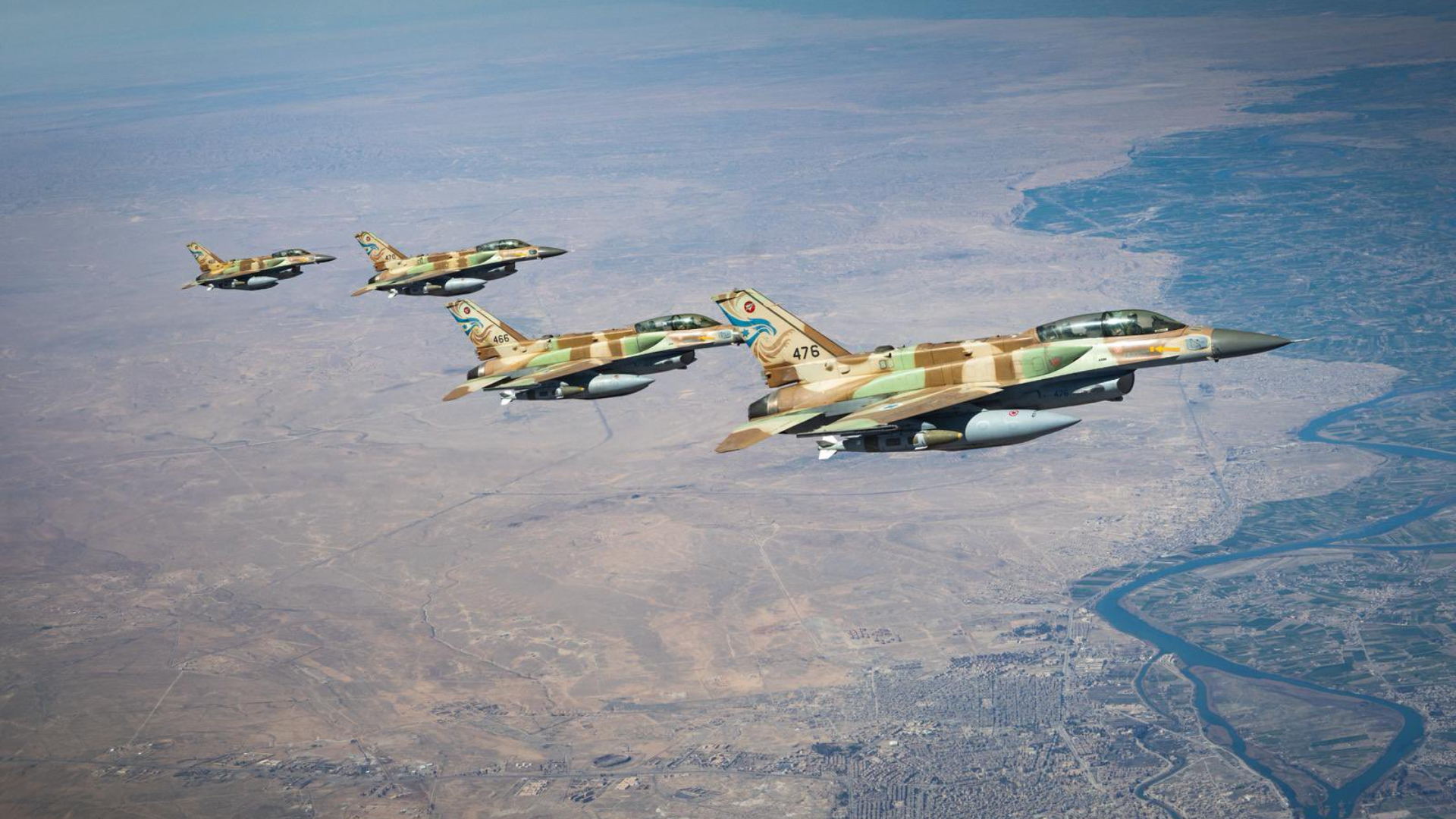 Israeli F-16 appears armed with mysterious red-marked 2,000-pound precision bombs