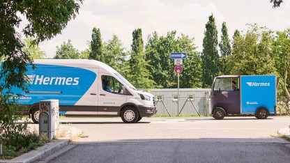 Paketzustellung: Hermes setzt verstärkt auf E-Transporter und Lastenräder