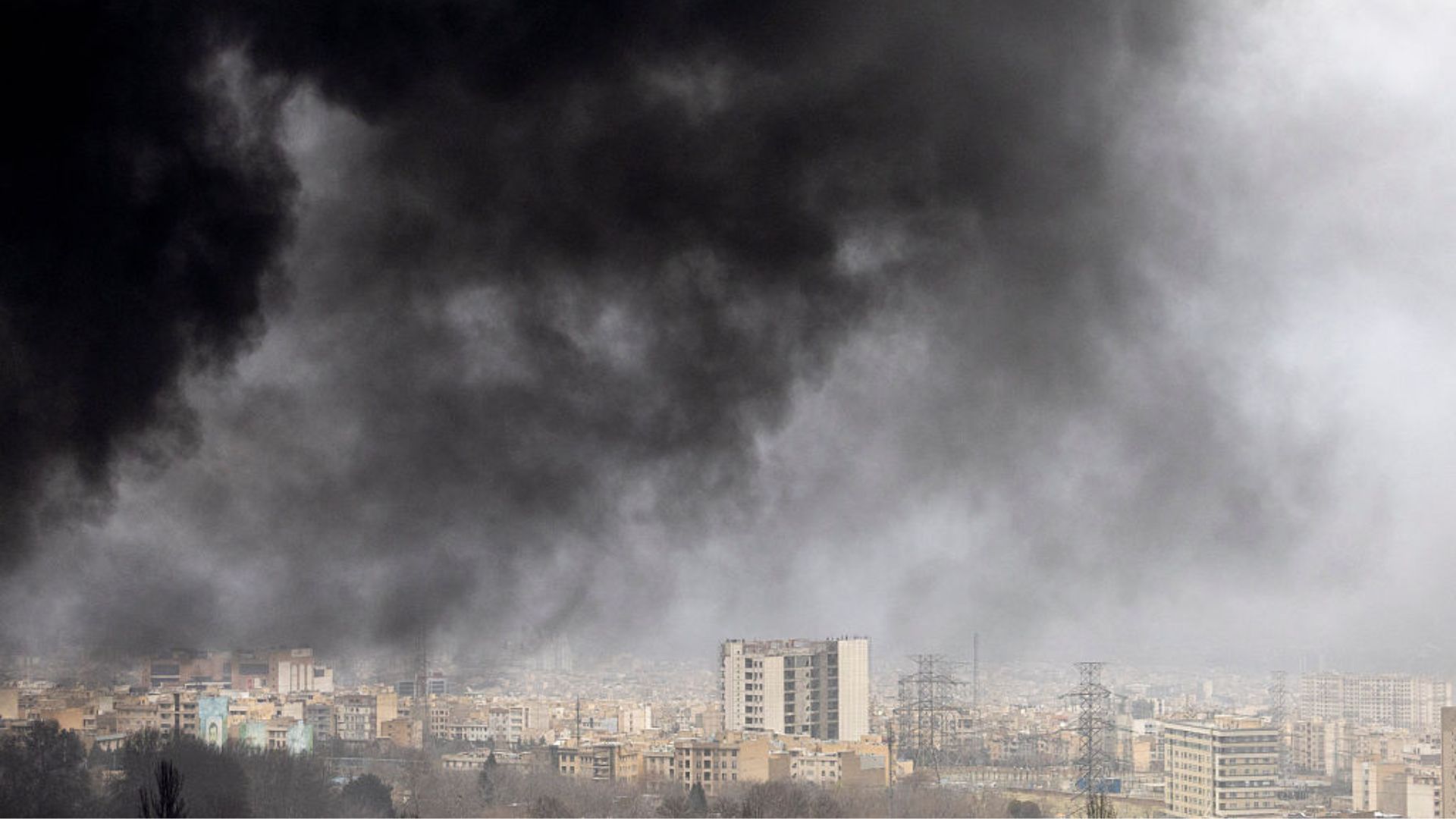 Toxic ‘black rain’ hits Tehran after strikes on oil and water infrastructure in Iran