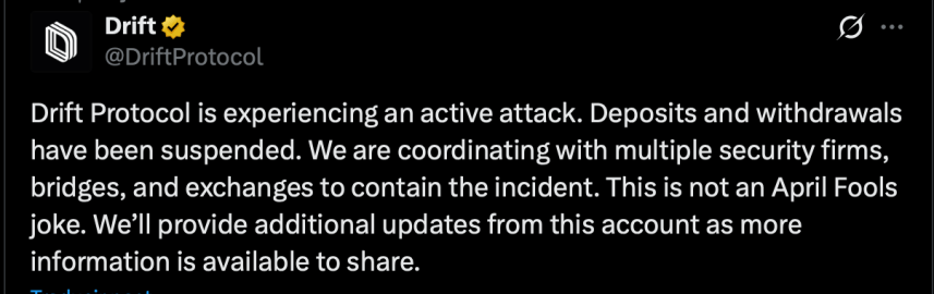 $285M Bug Or Human Error? Solana-Based Drift Protocol Suffers Largest Exploit Of 2026