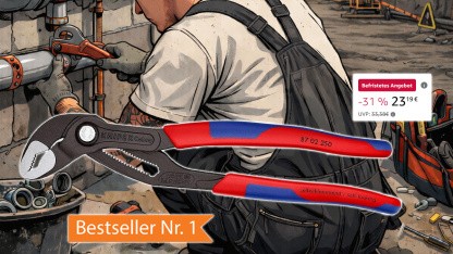 Anzeige: Beliebte Rohrzange Knipex Cobra bei Amazon am günstigsten
