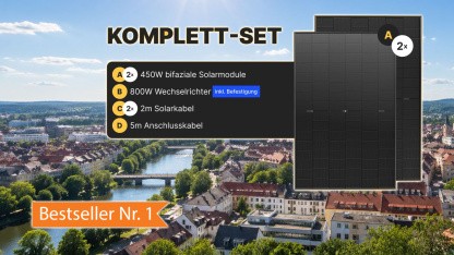 Anzeige: Bifaziales Balkonkraftwerk bei Amazon nur bis Sonntag im Angebot