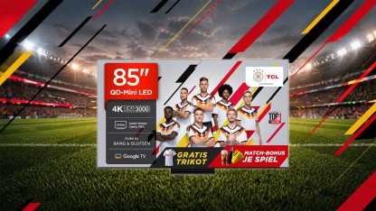 Anzeige: Zum Tiefstpreis | Mini-LED-TV mit Gratis-DFB-Fan-Trikot