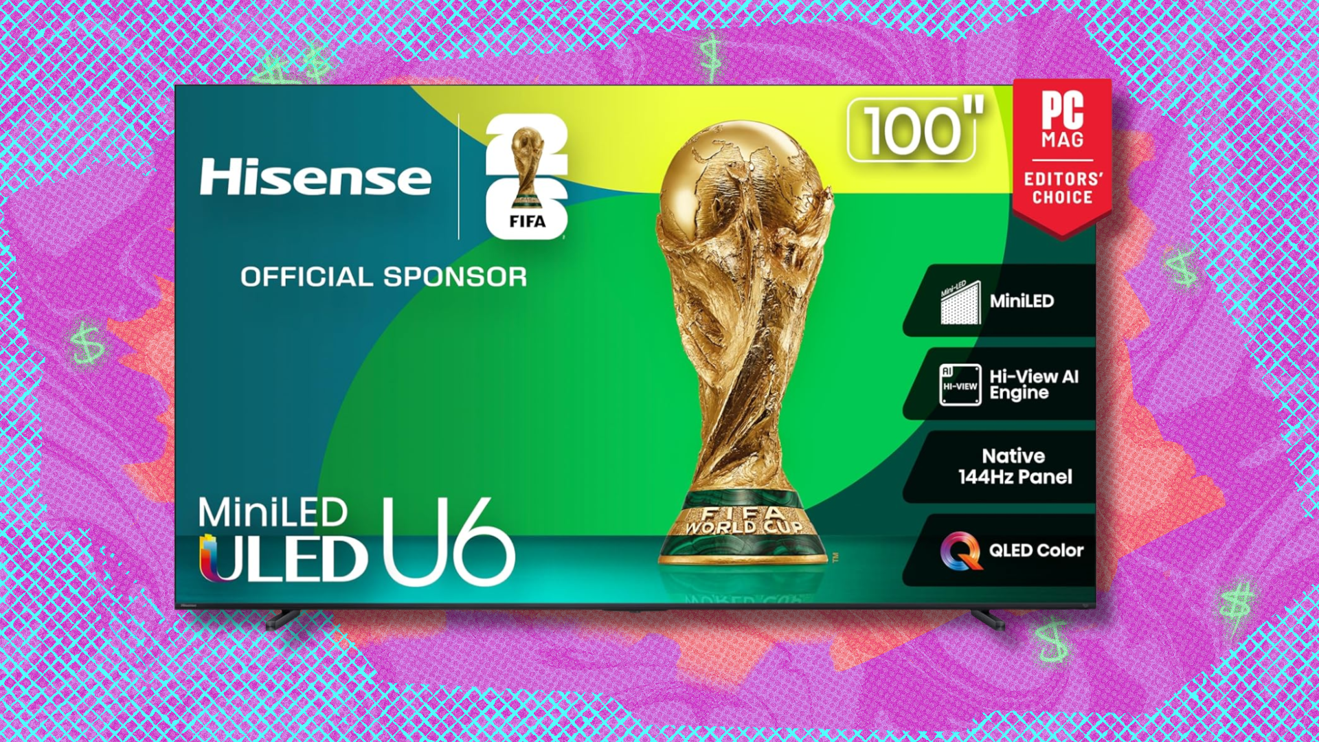 Bring this large and in charge 100-inch Hisense Class U6 Series Mini-LED 4K TV home for its best price yet