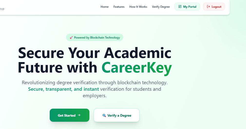️ CareerKey: A System for Structured Academic Document Verification